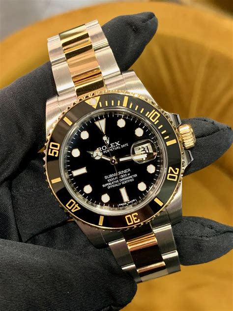 submariner rolex gold steel|rolex submariner gold steel price.